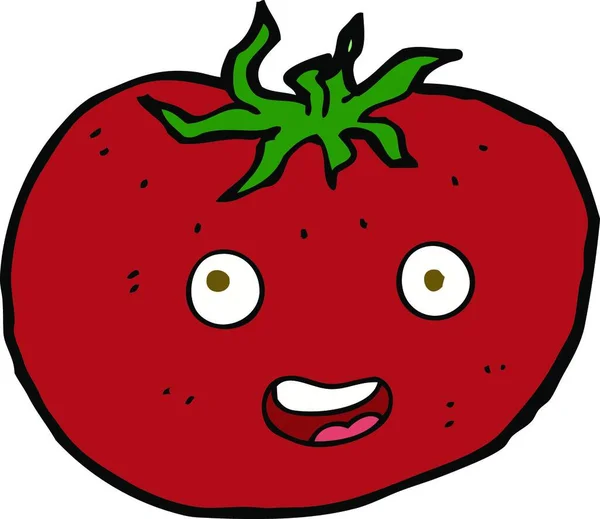Cute Funny Cartoon Tomato — Stock Vector