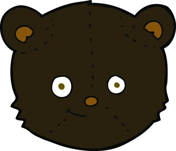 Cartoon Black Bear Head — Stock Vector