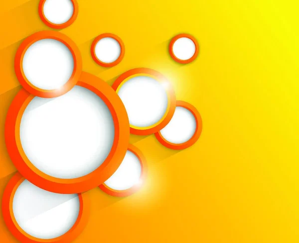 Arrière Plan Avec Cercles Orange — Image vectorielle
