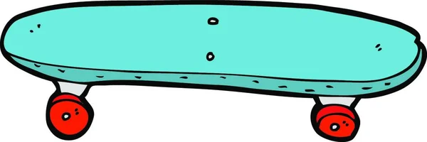 Cartoon Skateboard Illustratie Witte Achtergrond — Stockvector