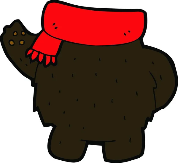 Desenho Animado Corpo Urso Preto Misturar Combinar Adicionar Próprias Fotos —  Vetores de Stock