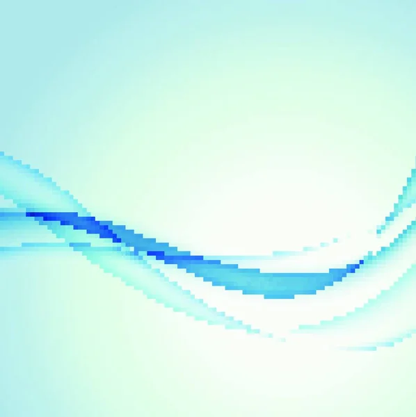 ブルーの色で抽象的な波状の背景 — ストックベクタ