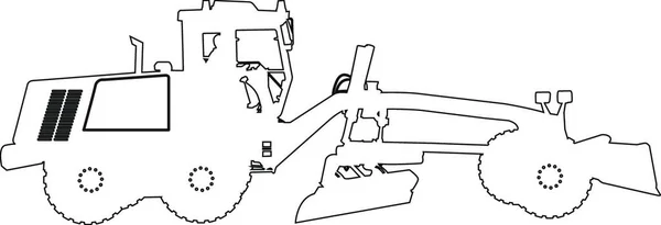 Silhueta Graduador Estrada Pesado Ilustração Vetorial —  Vetores de Stock