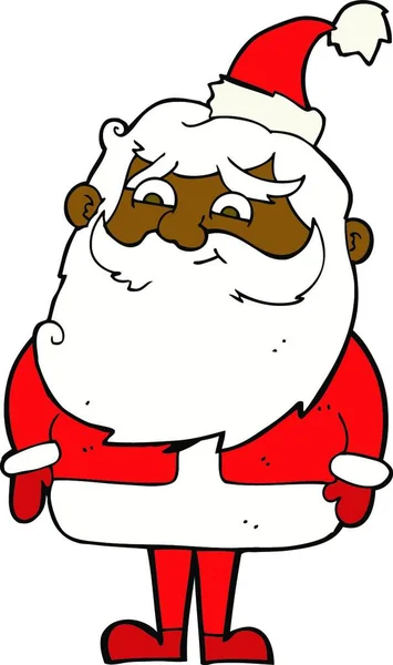 Desenhos Animados Santa Claus Isolado Branco —  Vetores de Stock