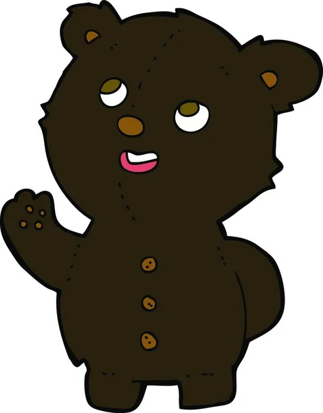 Мультяшний Милий Чорний Ведмідь Дитина — стоковий вектор