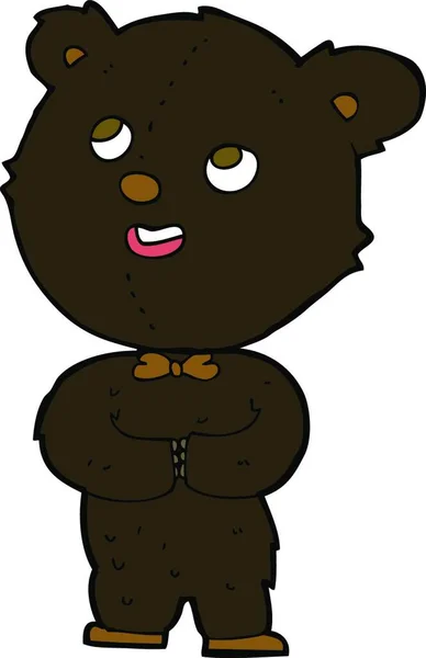 Urso Pelúcia Bonito Desenhos Animados —  Vetores de Stock