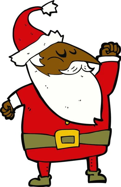 Desenhos Animados Santa Claus Isolado Branco —  Vetores de Stock