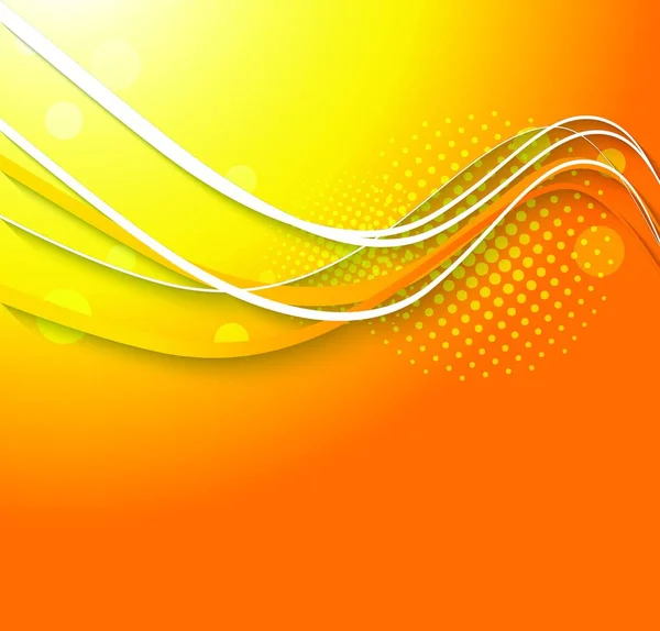 Abstrakter Wellenförmiger Oranger Hintergrund — Stockvektor