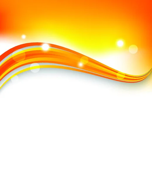 Abstrakter Orangefarbener Welliger Hintergrund Helles Sommerdesign Vektorillustration — Stockvektor