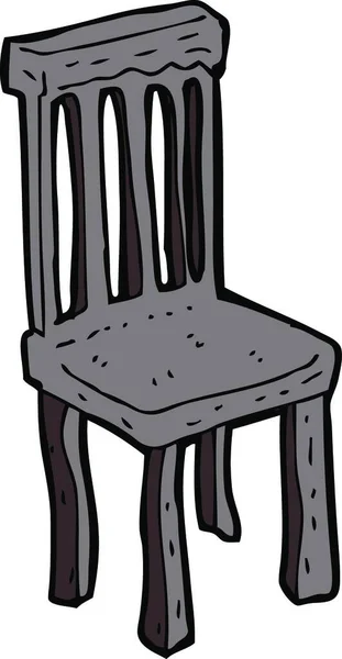 Kreslená Stará Dřevěná Židle — Stockový vektor