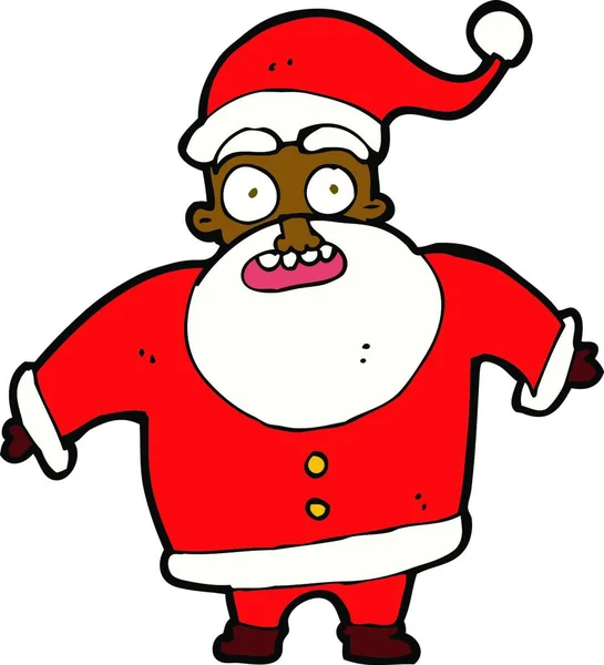 Dibujos Animados Conmocionó Santa Claus — Vector de stock
