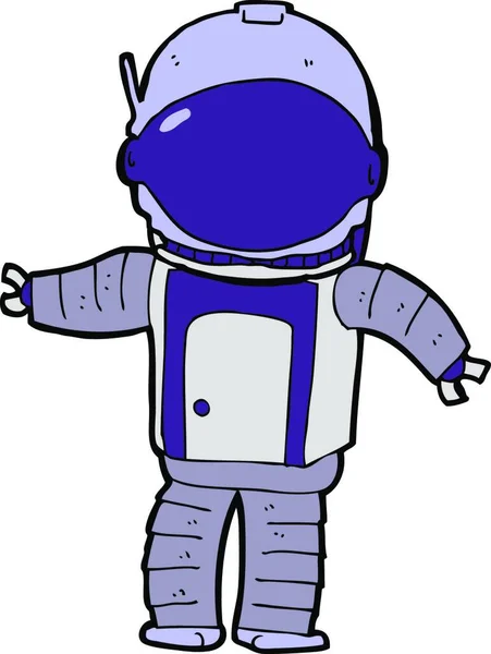Cartoon Astronaut Illustratie Witte Achtergrond — Stockvector