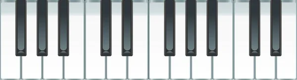 Muzikale Achtergrond Met Piano Toetsen Vectorillustratie Muzikale Achtergrond Met Piano — Stockvector