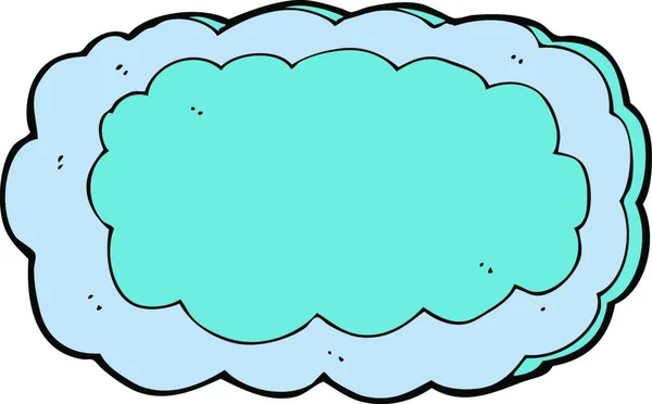 Cartoon Wolk Symbool Illustratie Witte Achtergrond — Stockvector