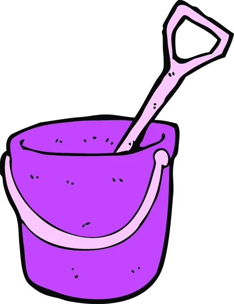 Cartoon Bucket Spade — Stock Vector