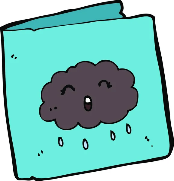 Tarjeta Dibujos Animados Con Patrón Nube — Archivo Imágenes Vectoriales