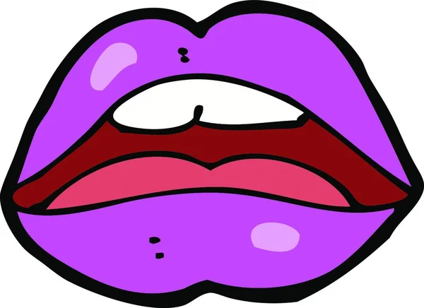 ハロウィーンの口の漫画のシンボル — ストックベクタ