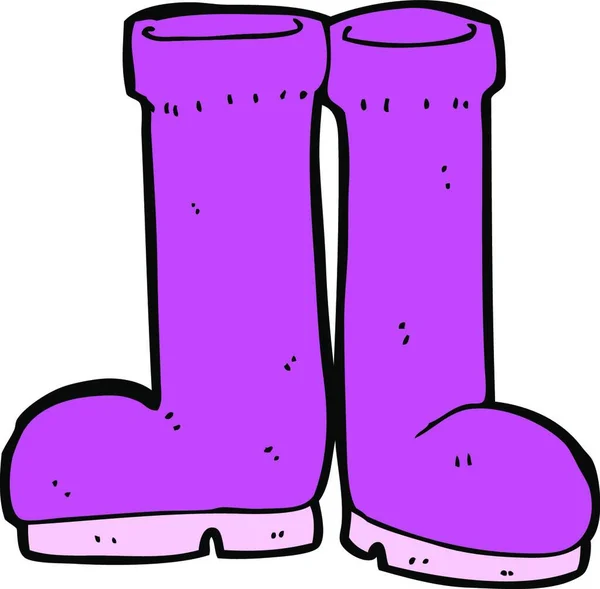 Cartoon Rubber Boots Vector Illustration — Stock Vector