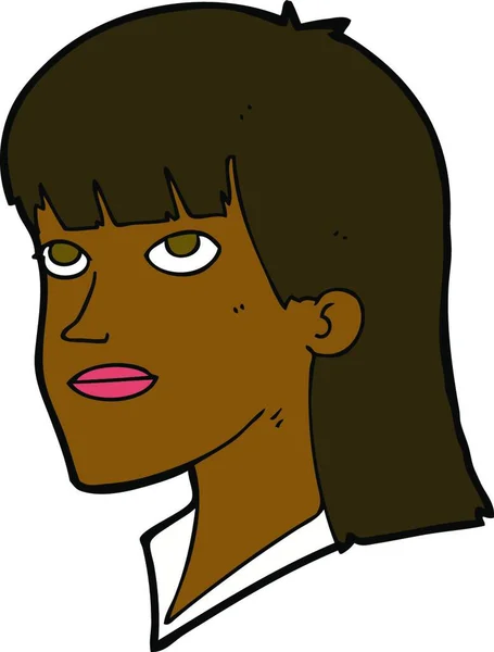 Kreslené Seriózní Žena Vektorové Ilustrace — Stockový vektor