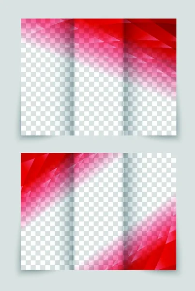 Брошура Червоного Шаблону Технічному Стилі Дизайну Обкладинки — стоковий вектор