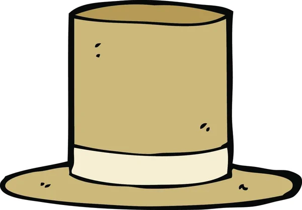 Desenho Animado Velho Chapéu Superior — Vetor de Stock