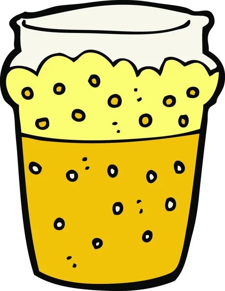 Copo Desenho Animado Cerveja — Vetor de Stock