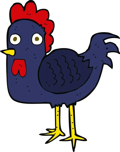 Cartoon Huhn Illustration Auf Weißem Hintergrund — Stockvektor