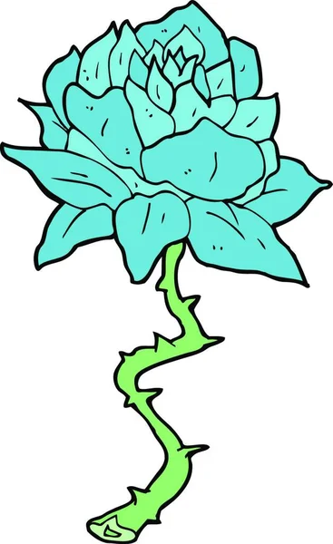 Fleur Dessin Animé Sur Blanc — Image vectorielle