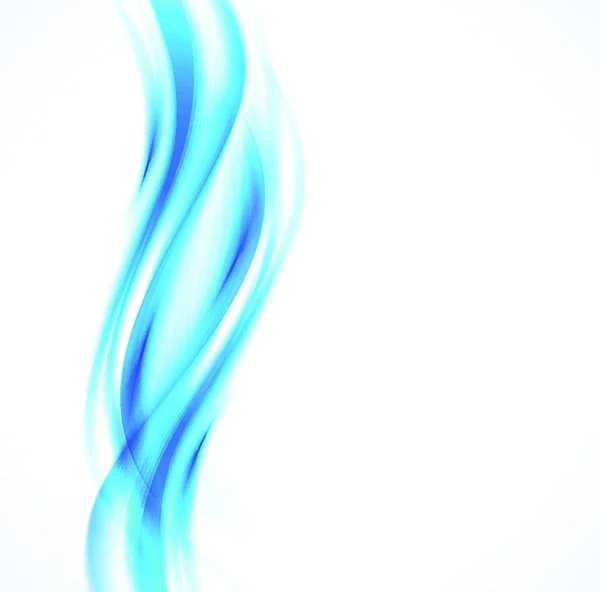 Blauer Abstrakter Hintergrund Mit Weichen Wellenlinien — Stockvektor
