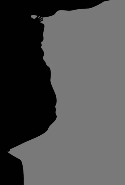 Чорний Силует Альпініст Білому Тлі Чорний Силует Скельний Альпініст Білому — стоковий вектор
