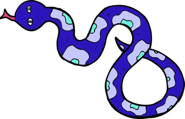 Serpente Dei Cartoni Animati Illustrazione Sfondo Bianco — Vettoriale Stock