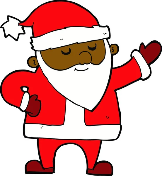 Cartoon Santa Claus Geïsoleerd Wit — Stockvector