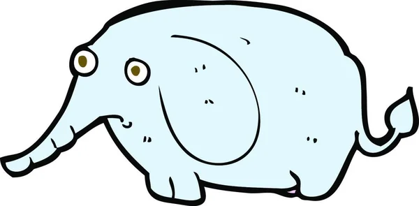 Kreslený Smutný Malý Slon — Stockový vektor