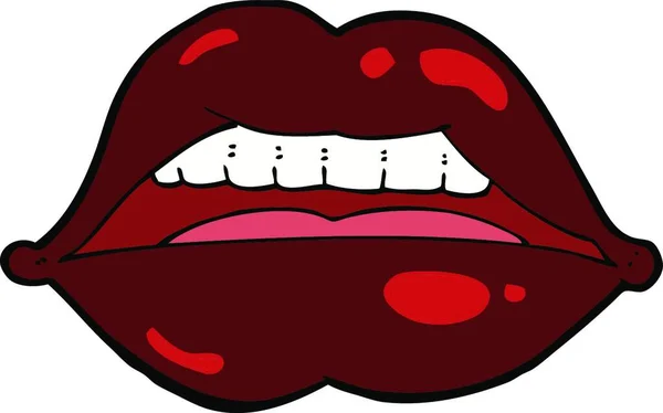 Cartoon Sexy Halloween Lippen Symbool — Stockvector