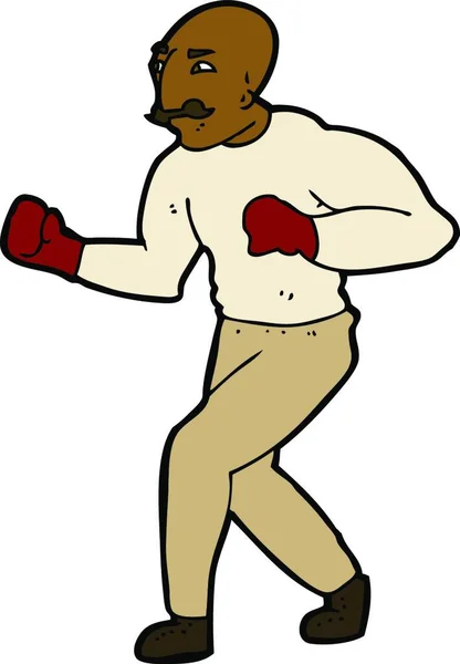 Cartoon Boxer Illustration Auf Weißem Hintergrund — Stockvektor