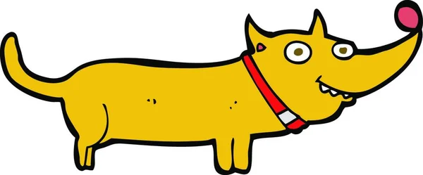 Γελοιογραφία Χαρούμενος Σκύλος Διανυσματική Απεικόνιση — Διανυσματικό Αρχείο