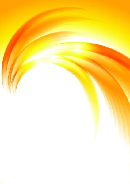 Astratto Sfondo Arancione Sole Con Effetti Luce Intensa — Vettoriale Stock