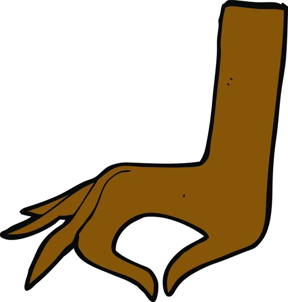 Символ Руки Мультфильма Иллюстрация Белом Фоне — стоковый вектор