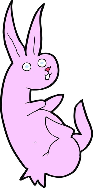 Cute Cartoon Rabbit Vector Illustration — Stock Vector