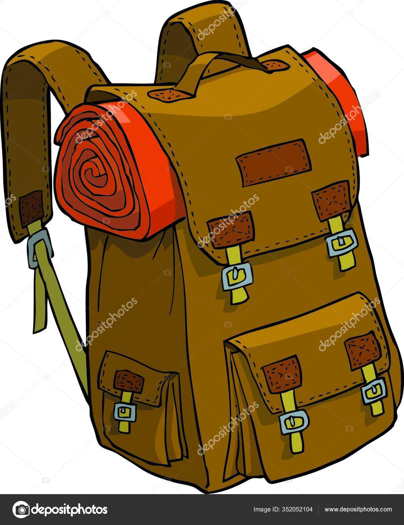 Full backpack, Stock vector