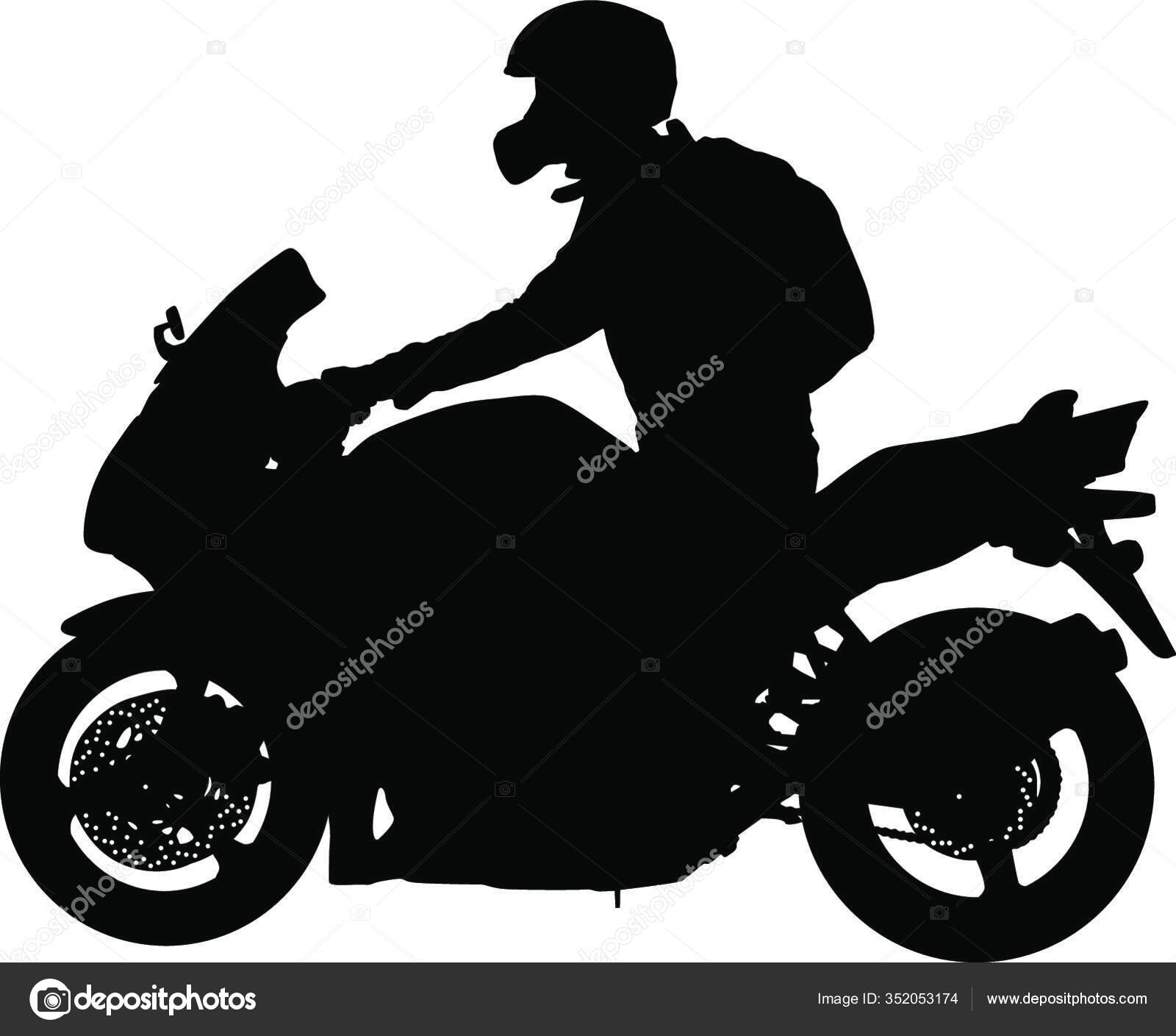 Rider participates motocross championship. Vector illustration.Rider