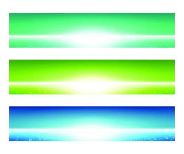Set Banner Set Light Effect Banners Different Colors Technology Illustration — Stock Vector