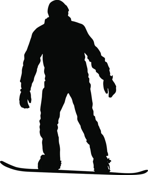 Zwarte Silhouetten Snowboarders Witte Achtergrond Illustratie Zwarte Silhouetten Snowboarders Witte — Stockvector