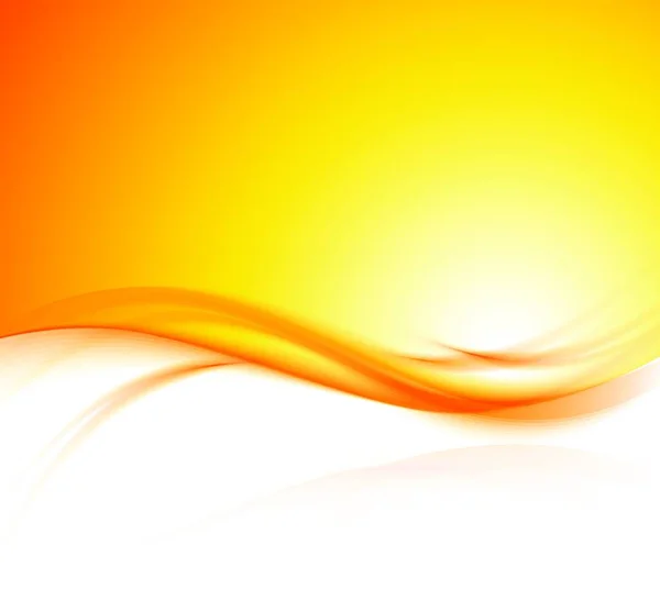 与光效果抽象波浪橙色背景 — 图库矢量图片
