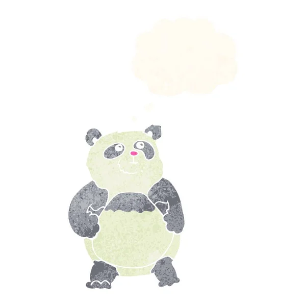 Panda Dibujos Animados Con Burbuja Pensamiento — Vector de stock