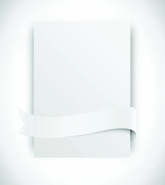 白色纸带卡片 — 图库矢量图片