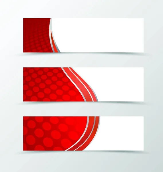 Набір Дизайну Банерної Сітки Набір Дизайну Банерної Сітки Червоний Банер — стоковий вектор