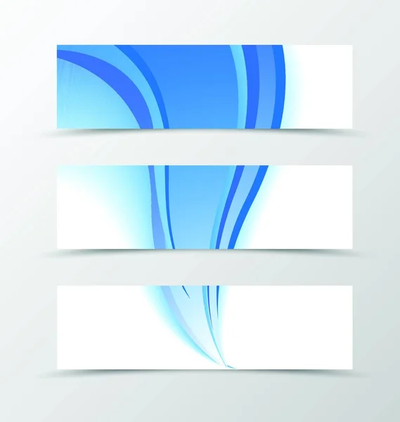 Set Banner Blue Smooth Design Set Banner Blue Smooth Design — Stock Vector