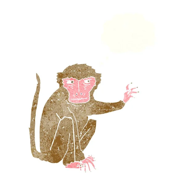 거품을 만화의 원숭이 — 스톡 벡터