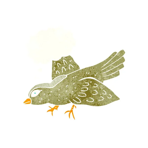 Ptak Kreskówki Bańki Myślowej — Wektor stockowy